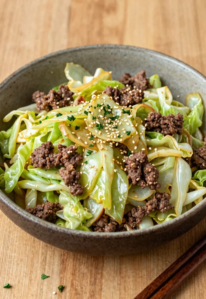 18 Ground Beef Keto Recipes: Low Carb Flavorful Plates - 11. Beef and Cabbage Stir-Fry 1