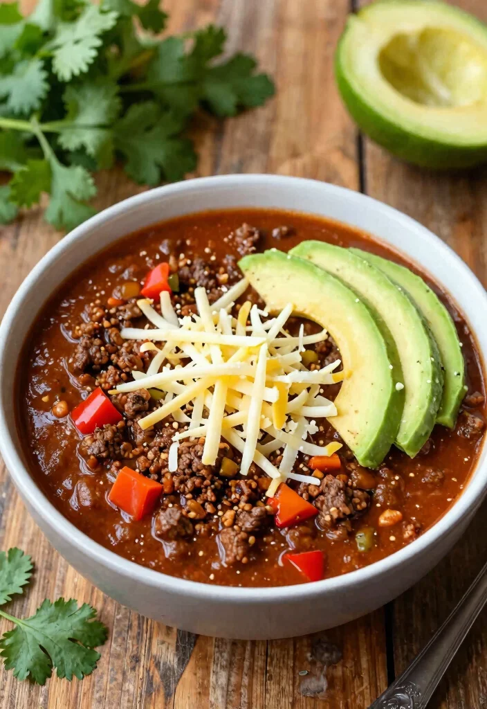 18 Ground Beef Keto Recipes: Low Carb Flavorful Plates - 17. Ground Beef Chili 1