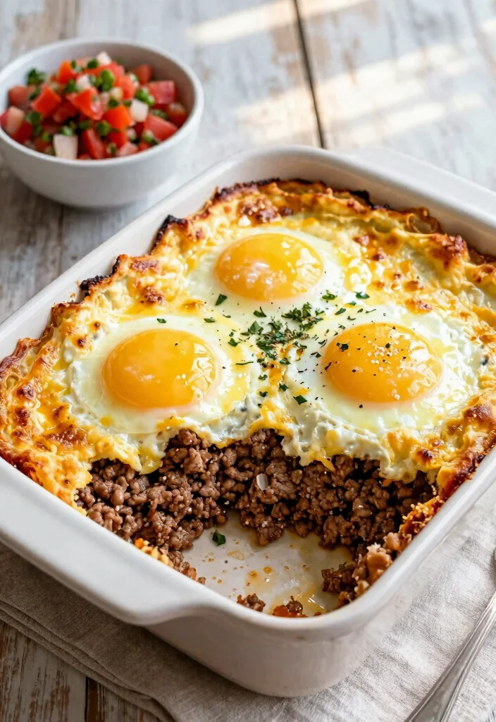 18 Ground Beef Keto Recipes: Low Carb Flavorful Plates - 9. Ground Beef and Egg Breakfast Bake 1
