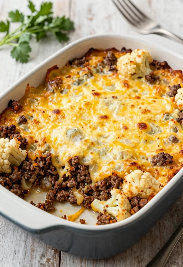 18 Ground Beef Recipes Low Carb Simple Satisfying - 2. Cheesy Ground Beef Casserole 1