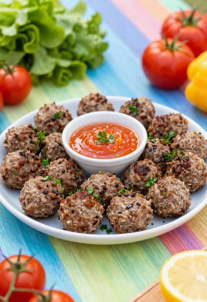 18 Ground Beef Summer Recipes Light Grill Friendly Ideas - 12. Beef Meatballs with Dipping Sauce 1
