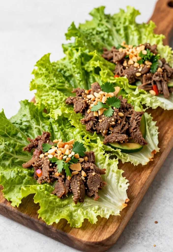 18 Ground Beef Summer Recipes Light Grill Friendly Ideas - 15. Thai Beef Lettuce Wraps 1