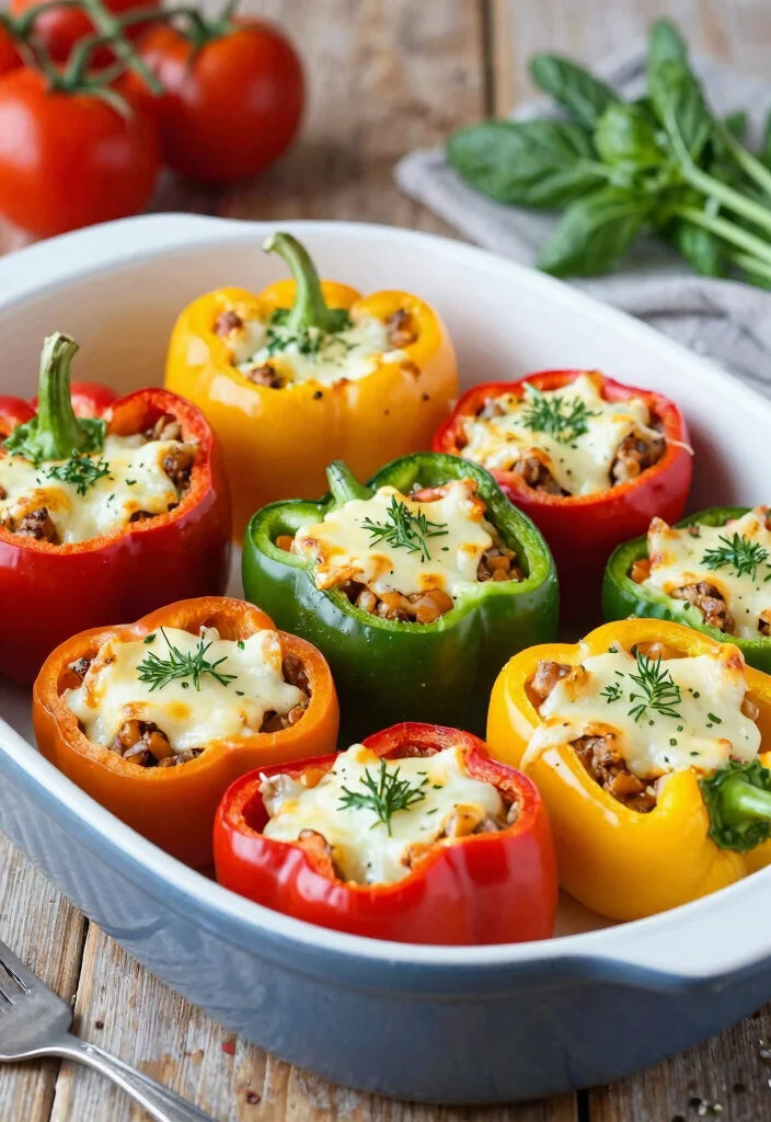 18 Ground Beef Summer Recipes Light Grill Friendly Ideas - 3. Beef-Stuffed Bell Peppers 1