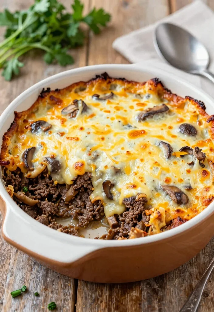 18 Ground Beef and Mushroom Recipes Rich Umami Plates - 16. Beef and Mushroom Casserole 1
