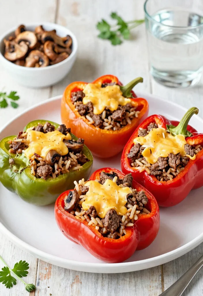 18 Ground Beef and Mushroom Recipes Rich Umami Plates - 2. Ground Beef and Mushroom Stuffed Peppers 1