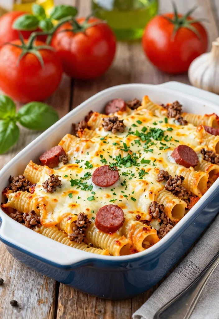 18 Ground Beef and Sausage Recipes: Bold Savory Combos - 16. Ground Beef and Sausage Baked Ziti 1
