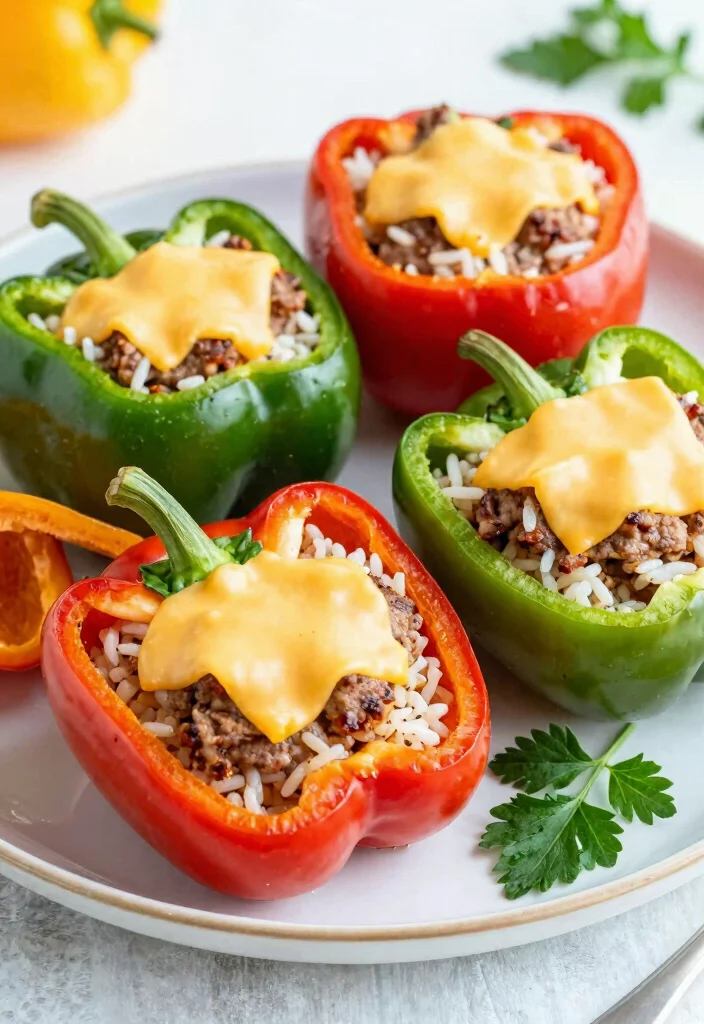 18 Hamburger Meat Recipes for Your Crockpot: Saucy & Slow Cooked Delights - 11. Stuffed Bell Peppers 1