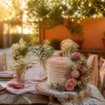 A lavish sweet sixteen party with decorations, food, and happy attendees.